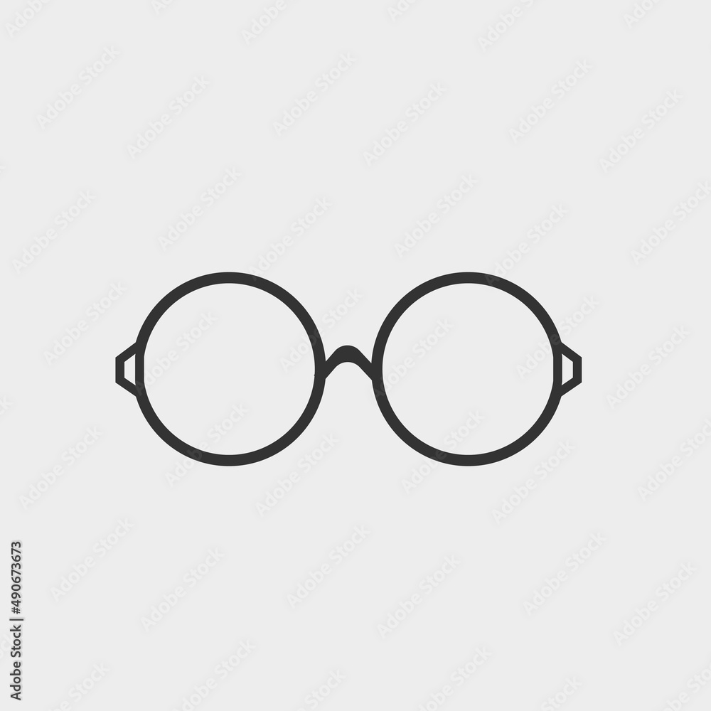 Glasses vector icon illustration sign Glasses vector icon illustration sign