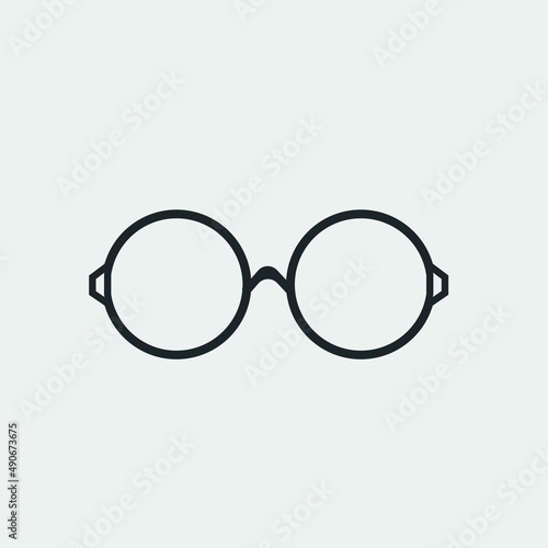 Glasses vector icon illustration sign