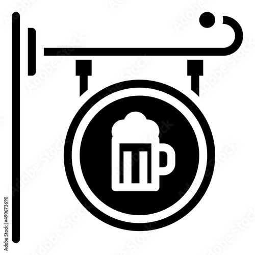SIGNBOARD glyph icon,linear,outline,graphic,illustration
