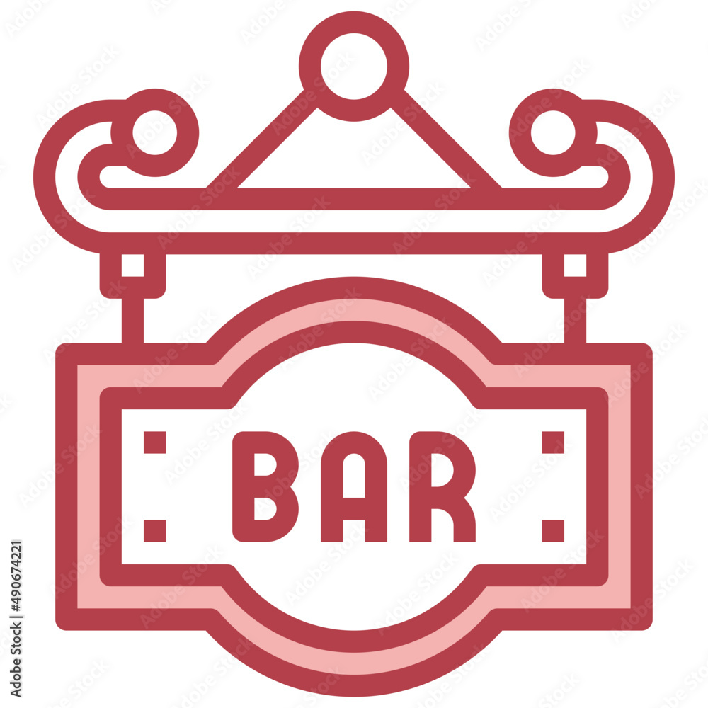 SIGNBOARD red line icon,linear,outline,graphic,illustration SIGNBOARD red line icon,linear,outline,graphic,illustration