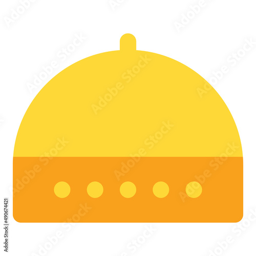 Skullcap icon illustration with flat style