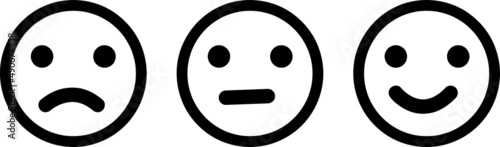 Emoji icon set of satisfaction level. Simple feedback in form of emotions in flat style. Customer feedback...eps