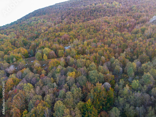 Espinosa Mountains from a drone's eye view in autumn