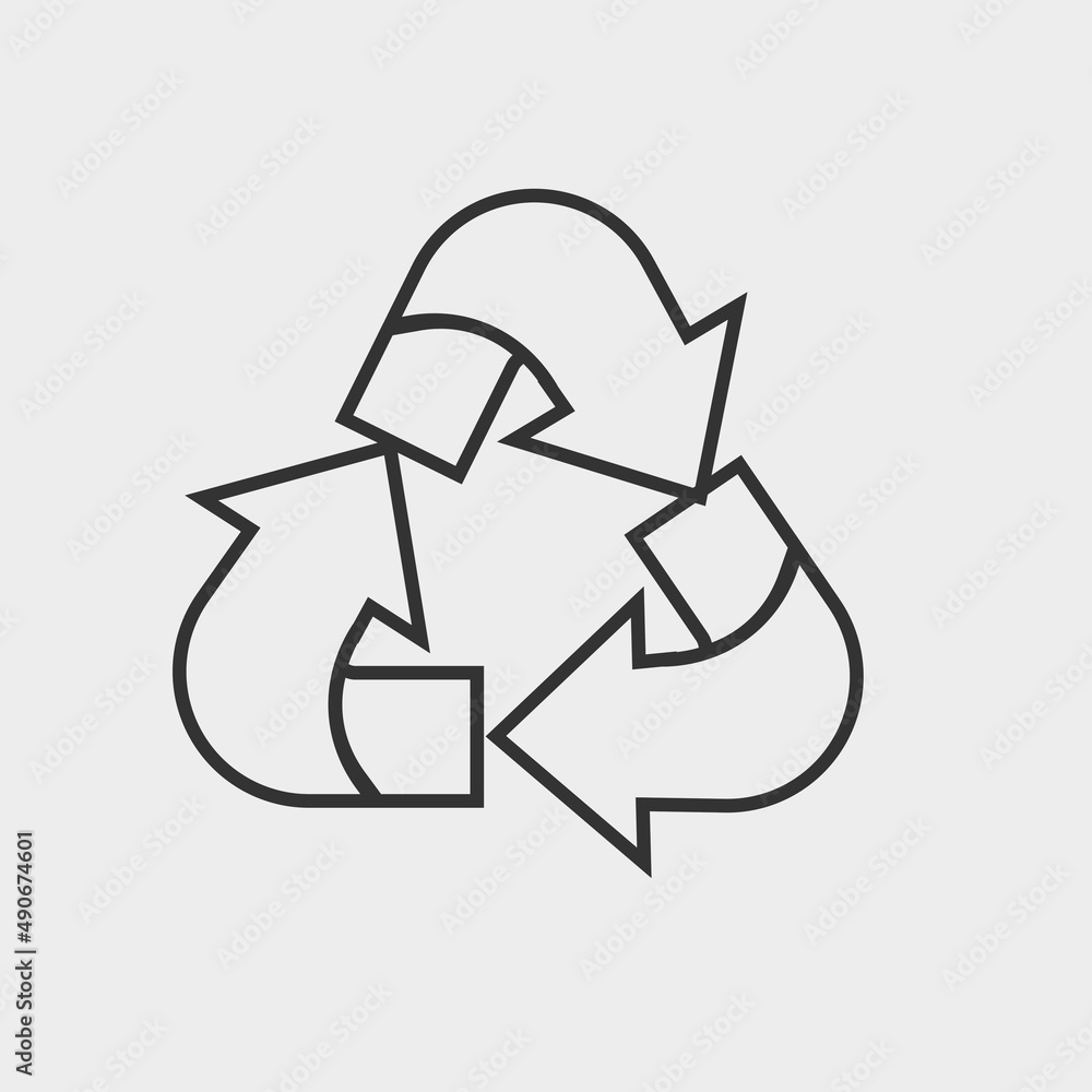 Fototapeta premium Recycle vector icon illustration sign