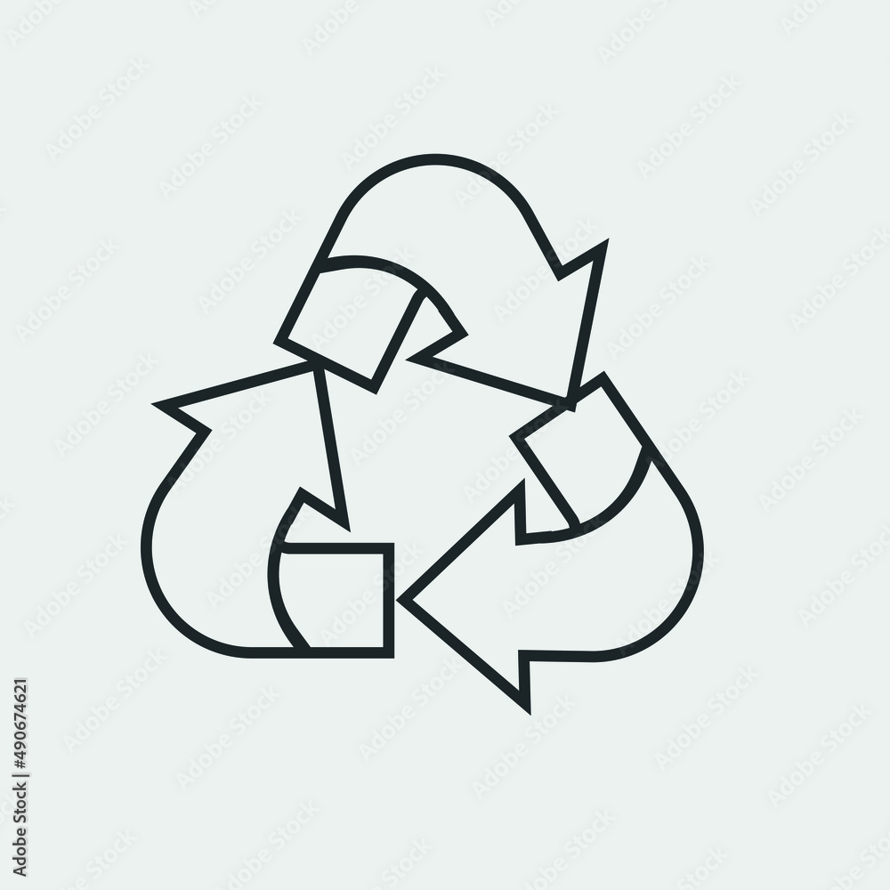 Fototapeta premium Recycle vector icon illustration sign