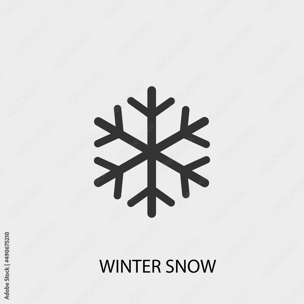 Winter snow vector icon illustration sign Winter snow vector icon illustration sign