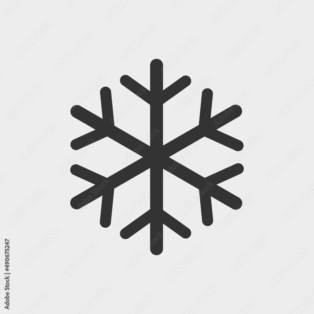 Fototapeta premium Winter snow vector icon illustration sign