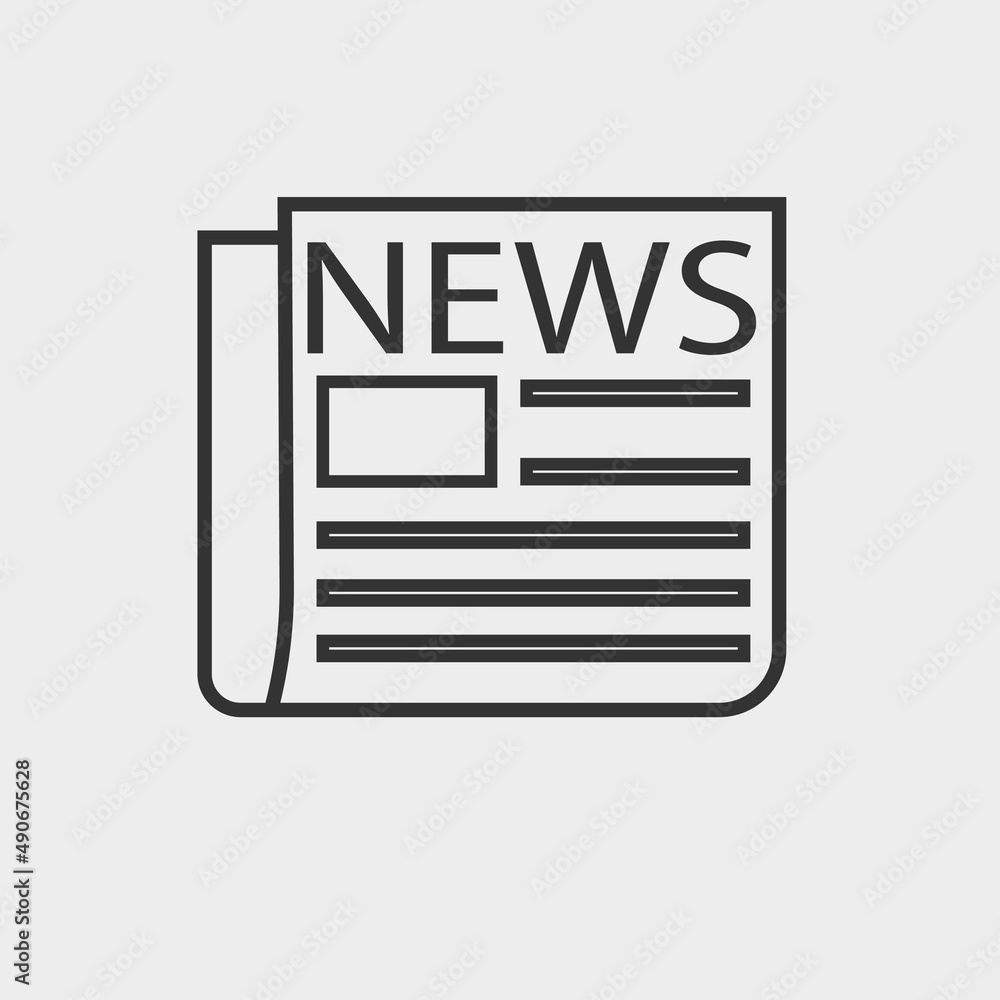 Newspaper vector icon illustration sign Newspaper vector icon illustration sign