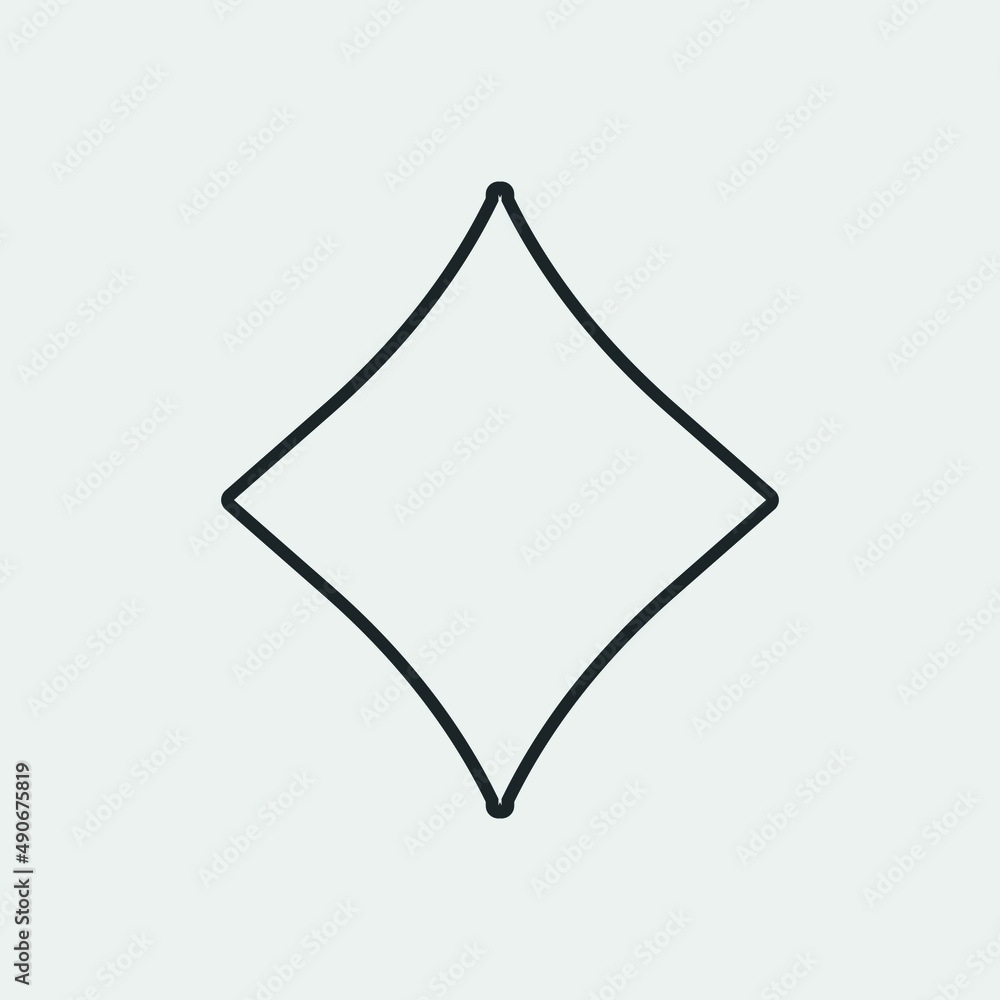Fototapeta premium Card suit vector icon illustration sign