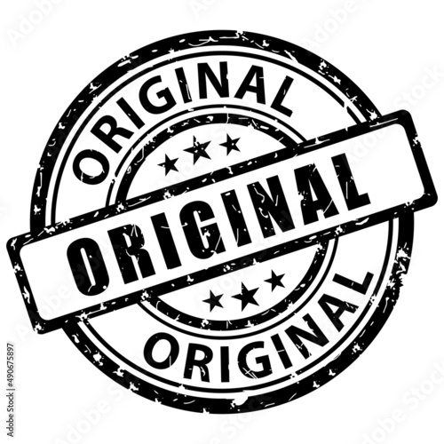 Black vector stamp. Original icon.