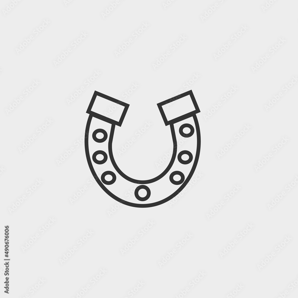 Horseshoe vector icon illustration sign Horseshoe vector icon illustration sign