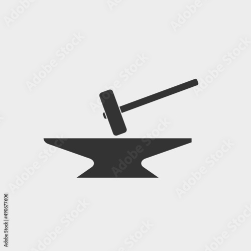 Blacksmith vector icon illustration sign