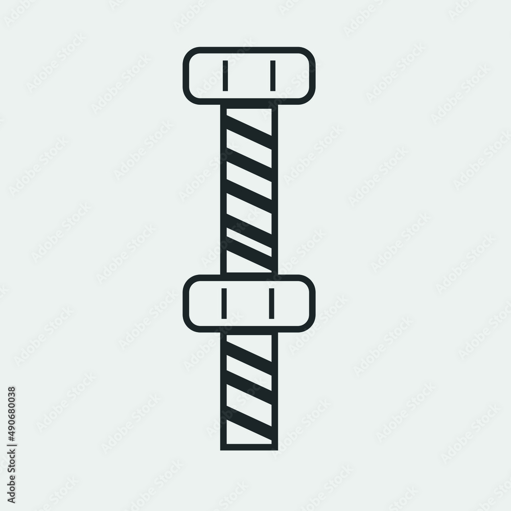 Screw vector icon illustration sign Screw vector icon illustration sign