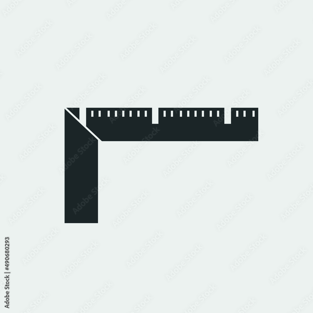 Setsquare vector icon illustration sign Setsquare vector icon illustration sign