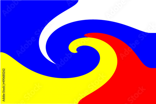 Vibrant colors in a spiral pattern