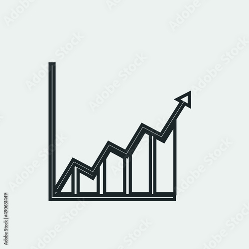 Growth vector icon illustration sign