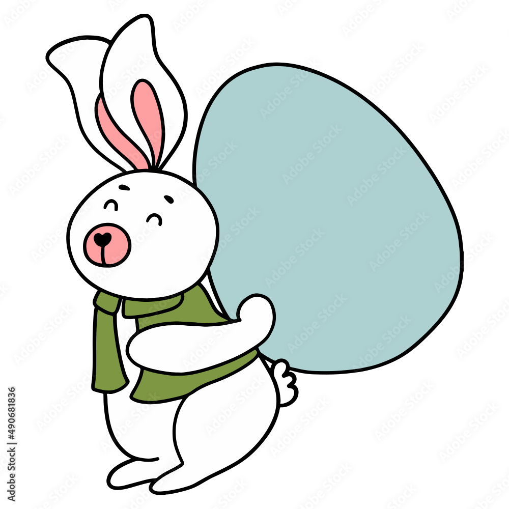 Obraz premium Easter bunny flat color design-SVG