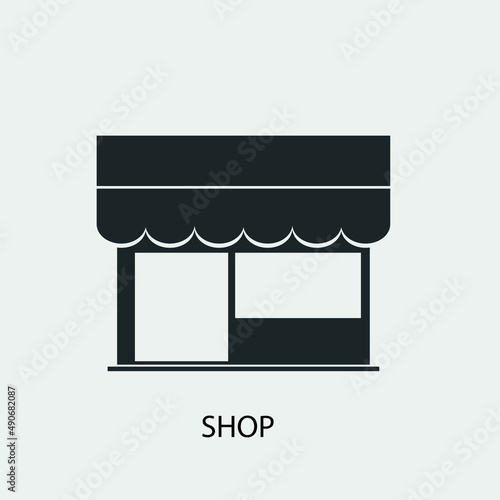 Shop vector icon illustration sign