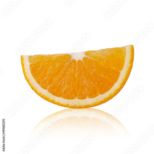 fresh orange fruit isolated on white background