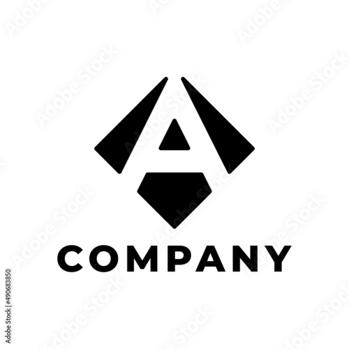 Free Download letter A in square logo design - GFXLoad