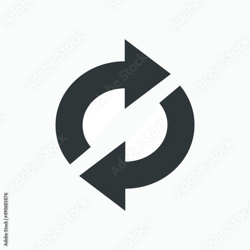 Arrow, reload, refresh, direction, rotate icon vector isolated