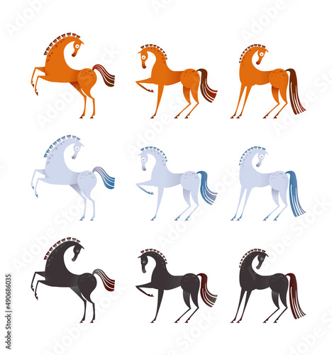 Horse character in cartoon style. Use it for children book  poster or package design.
