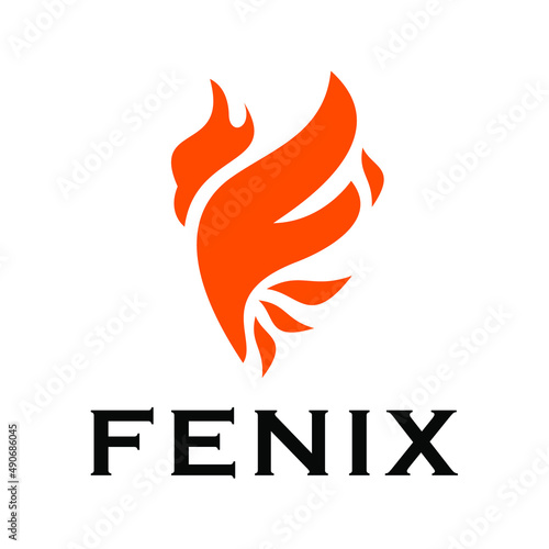 Phoenix logo. Fenix logo design. Fire bird