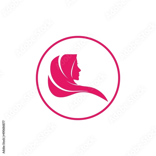 Muslimah hijab logo design hijab logo template vector image and icon