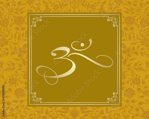 aum syllable , paisley design ,Hinduism , India	