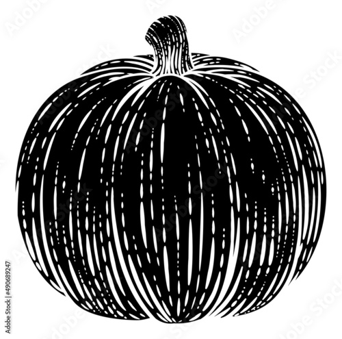 Pumpkin Vegetable Vintage W...