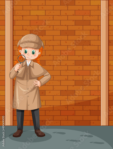 Detective wearing brown overcoat