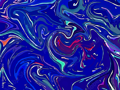 An abstract fluid art background with beautiful fantasy ink patterns