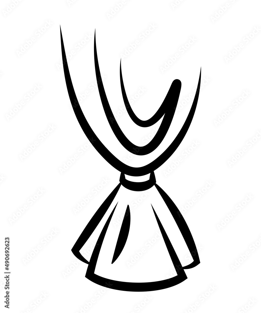 curtain sketch vector. curtain logo thin lines. textiles in the interior. fabric for window blinds. decoration curtain sketch vector. curtain logo thin lines. textiles in the interior. fabric for window blinds. decoration