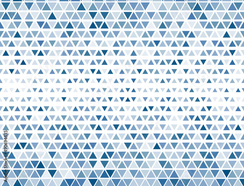 Unique triangles halftone backdrop. Triangular elements transition banner backdrop.