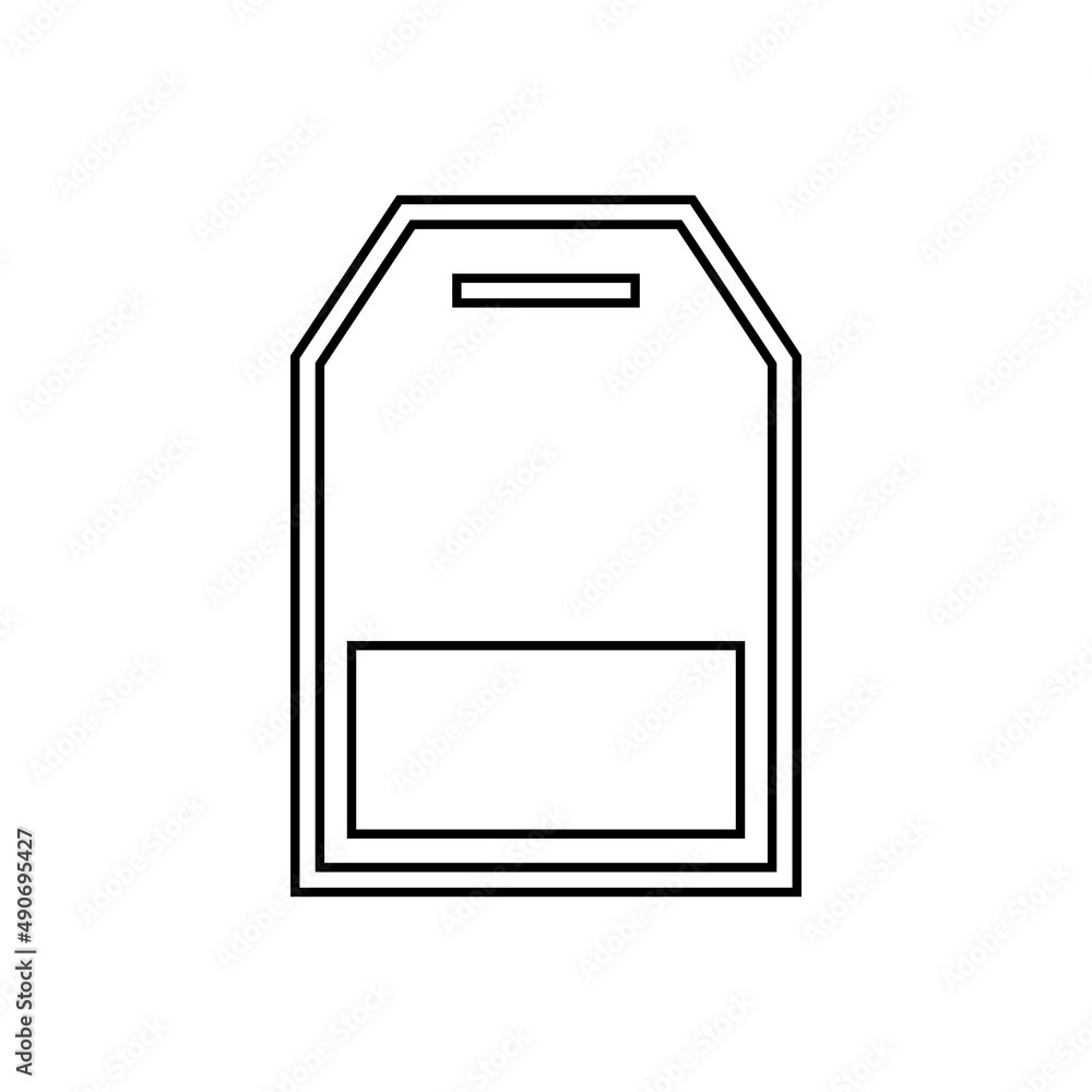 Tea bag icon in line style Tea bag icon in line style