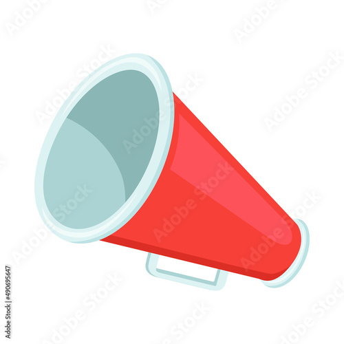 Megaphone Sign Emoji Icon Illustration. Speaker Cone Report Vector Symbol Emoticon Design Clip Art Sign Comic Style.