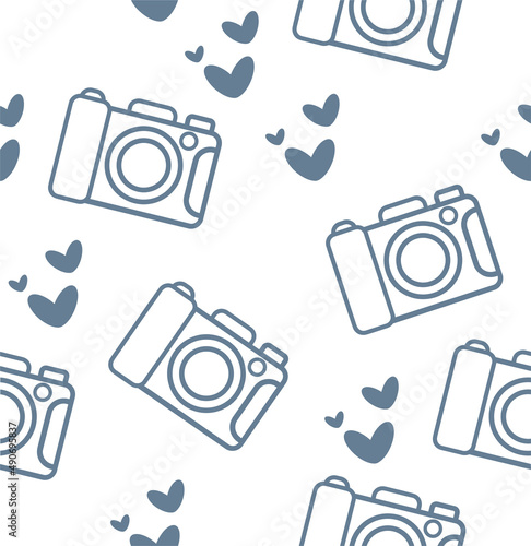 camera of line  icons camera seamless