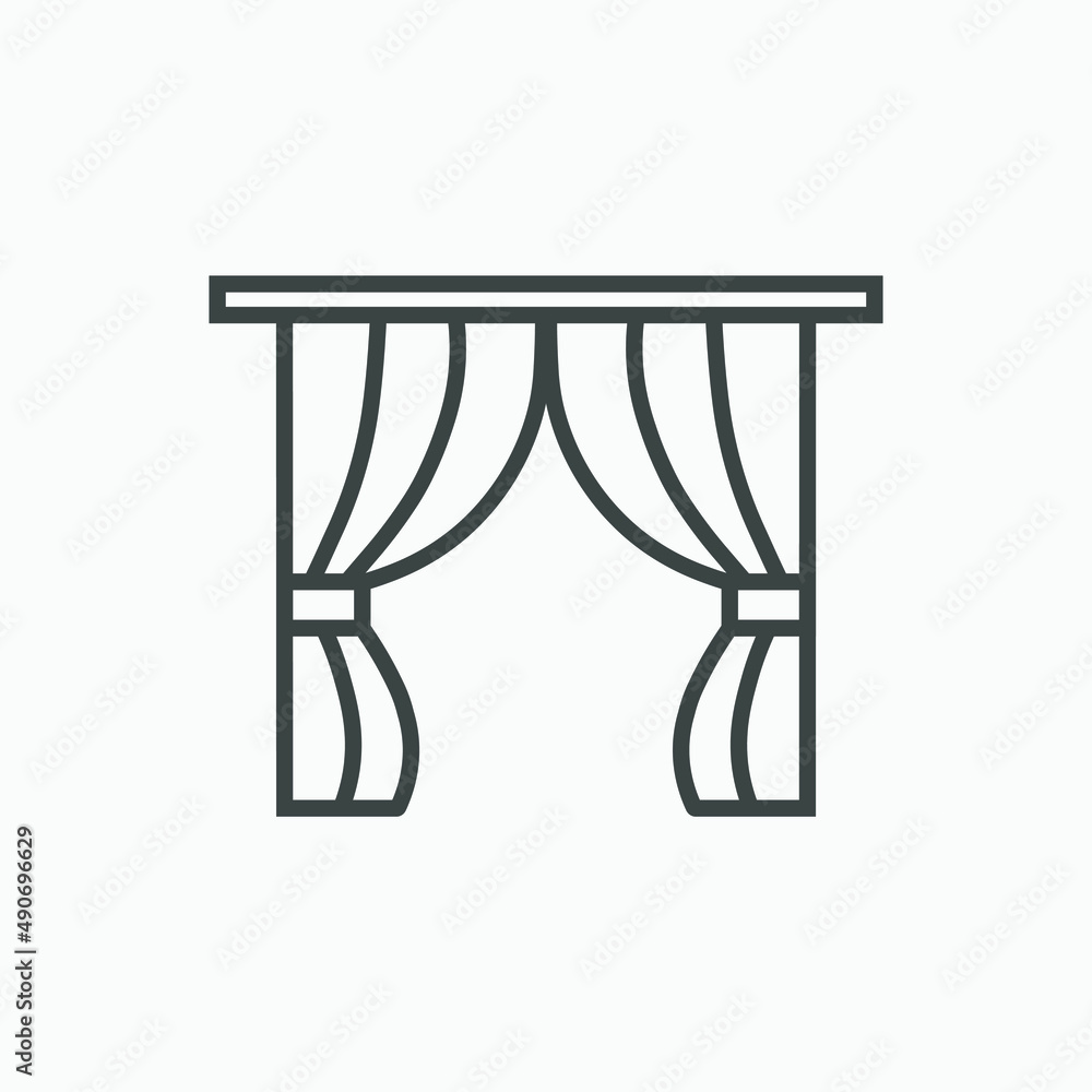 curtain icon vector curtain icon vector
