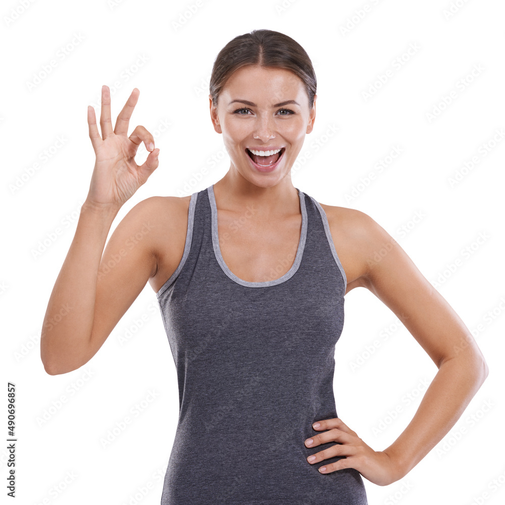 Shes positive about health. Portrait of a positive young woman showing you the thumbs up. Shes positive about health. Portrait of a positive young woman showing you the thumbs up.