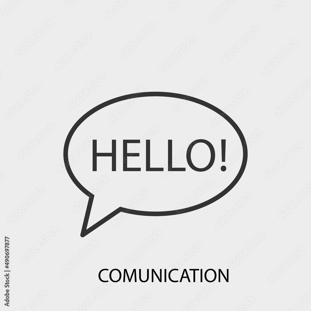 Communication vector icon illustration sign Communication vector icon illustration sign