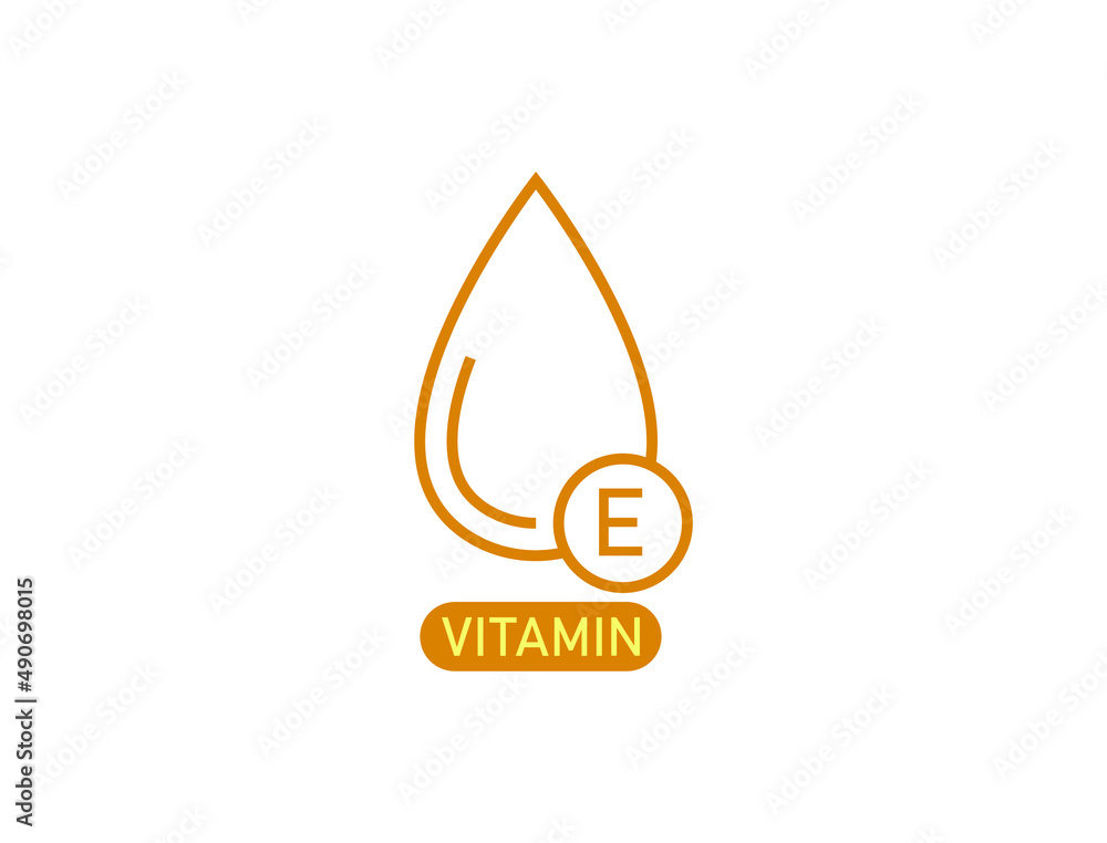 vitamin e icon, logo, drop, capsule, supplement vector illustration vitamin e icon, logo, drop, capsule, supplement vector illustration
