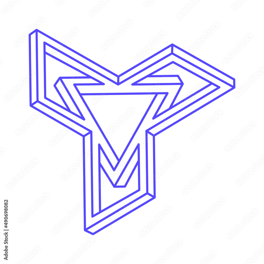 Impossible optical illusion shapes. Optical art objects. Impossible figures. Unreal geometric object. Impossible optical illusion shapes. Optical art objects. Impossible figures. Unreal geometric object.