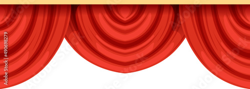 Red Curtains as Silk Fabric and Textile for Theatrical Stage Performance