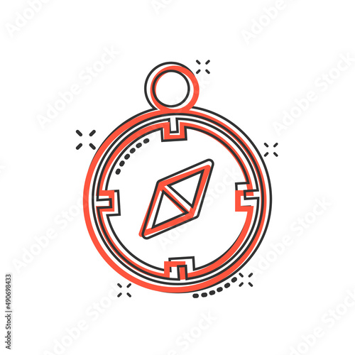 Compass icon in comic style. Navigation equipment cartoon vector illustration on white isolated background. Journey direction splash effect business concept. Free Download Compass icon in comic style. Navigation equipment cartoon vector illustration on white isolated background. Journey direction splash effect business concept. - GFXLoad