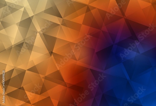 Light Blue, Yellow vector polygonal pattern.