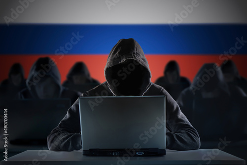 Fotografija Many russian hackers in troll farm