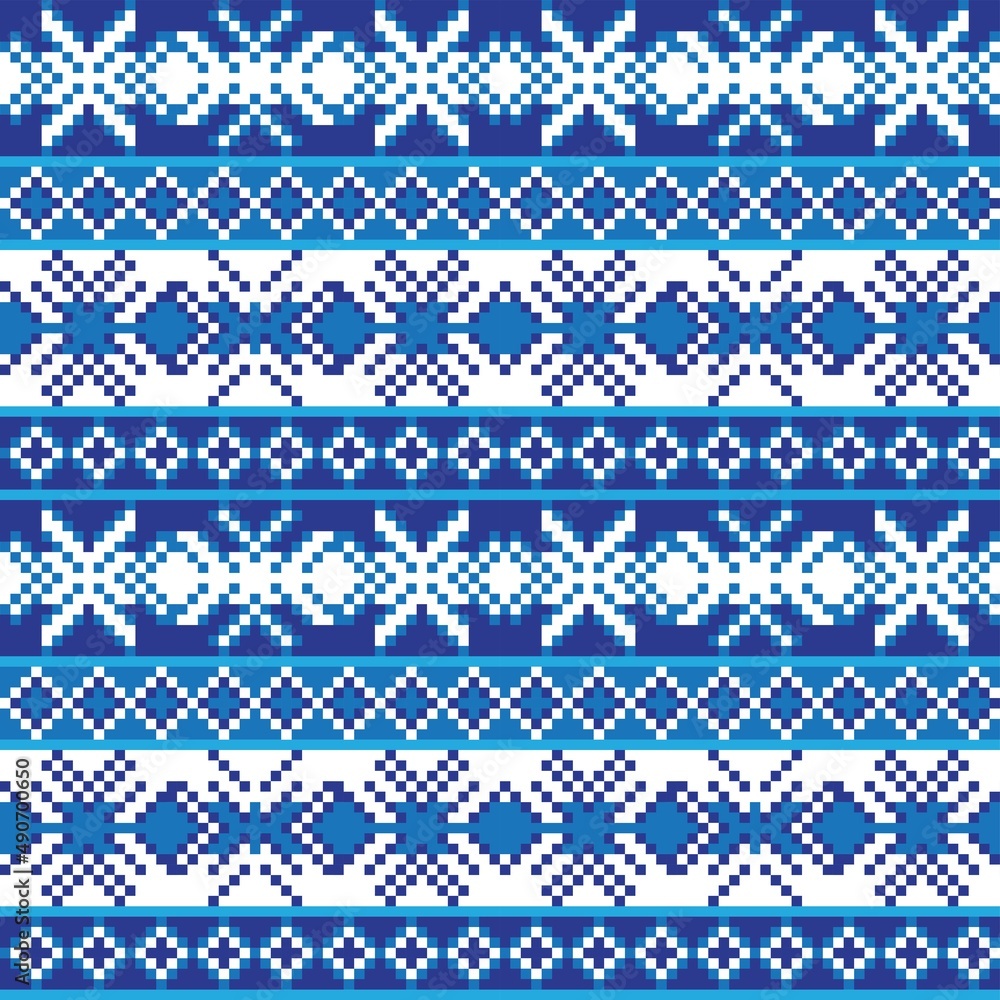 Christmas Fair Isle Seamless Pattern Design Christmas Fair Isle Seamless Pattern Design
