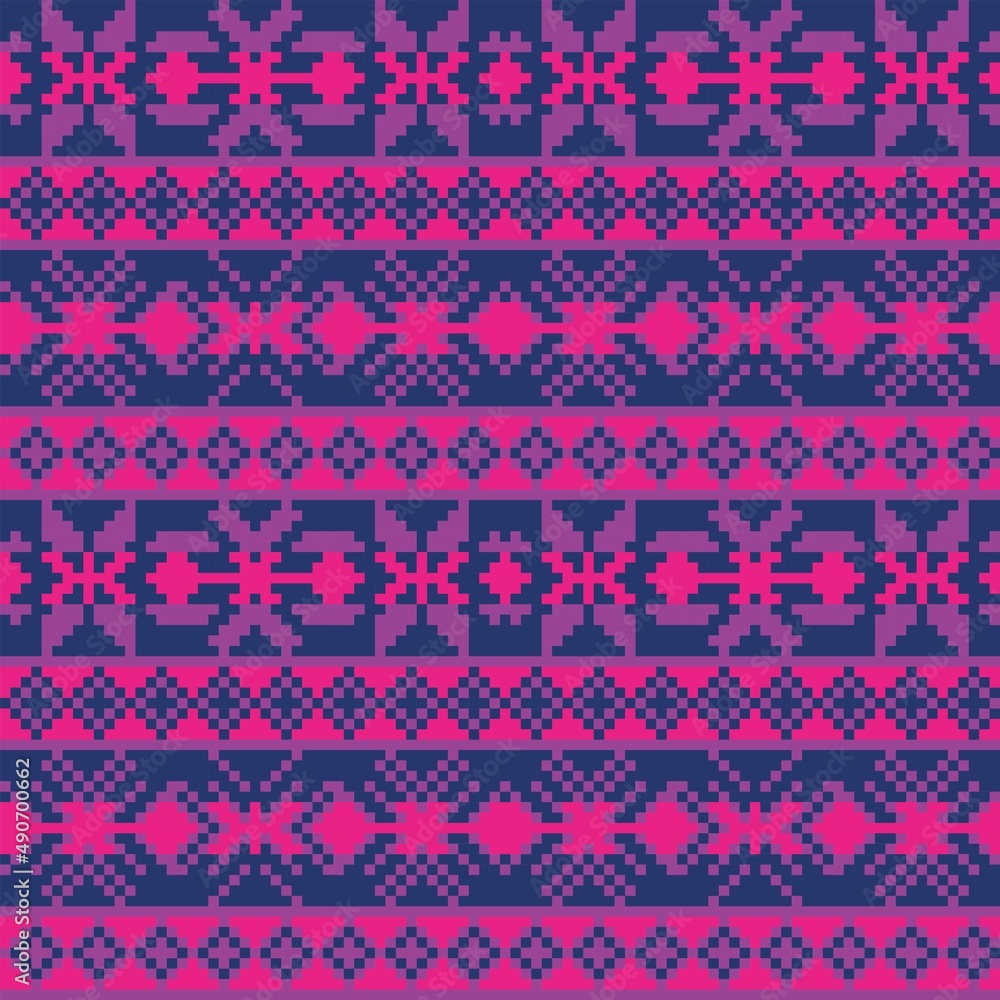 Christmas Fair Isle Seamless Pattern Design Christmas Fair Isle Seamless Pattern Design