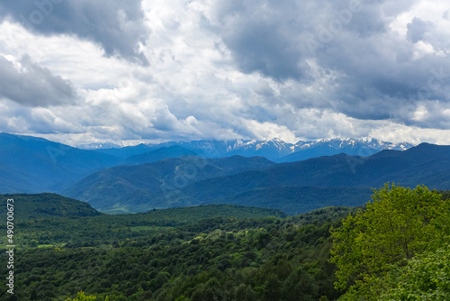 View of the Lago-Naki plateau in Adygea. The Caucasus Mountains. Russia 2021 © Виктория Балобанова