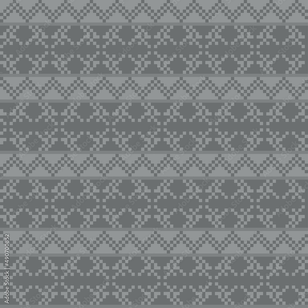 Snowflakes Fair Isle Seamless Pattern Design Snowflakes Fair Isle Seamless Pattern Design